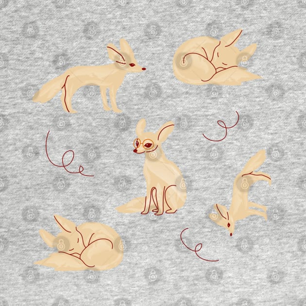 fennec pattern by Wlaurence